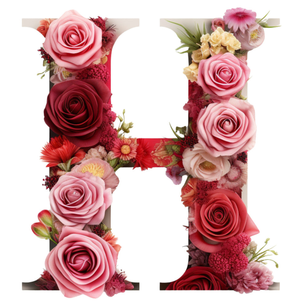 Rose Alphabet Fabric Panel 4