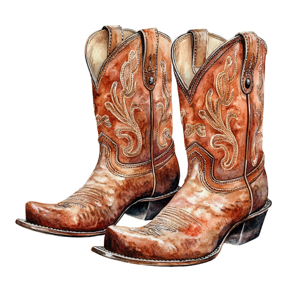 Watercolor Texas Fabric Panel 15