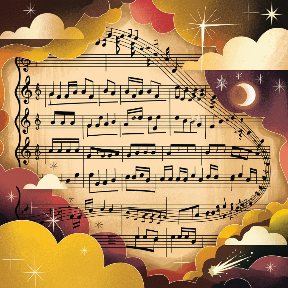 Music Sheet Fabric Panel 1