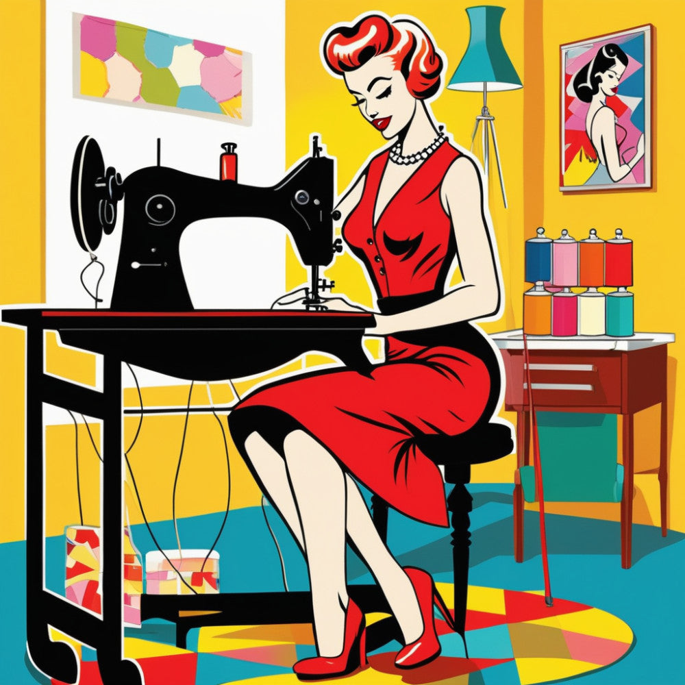 Pop Art Sewing Fabric Panel 16