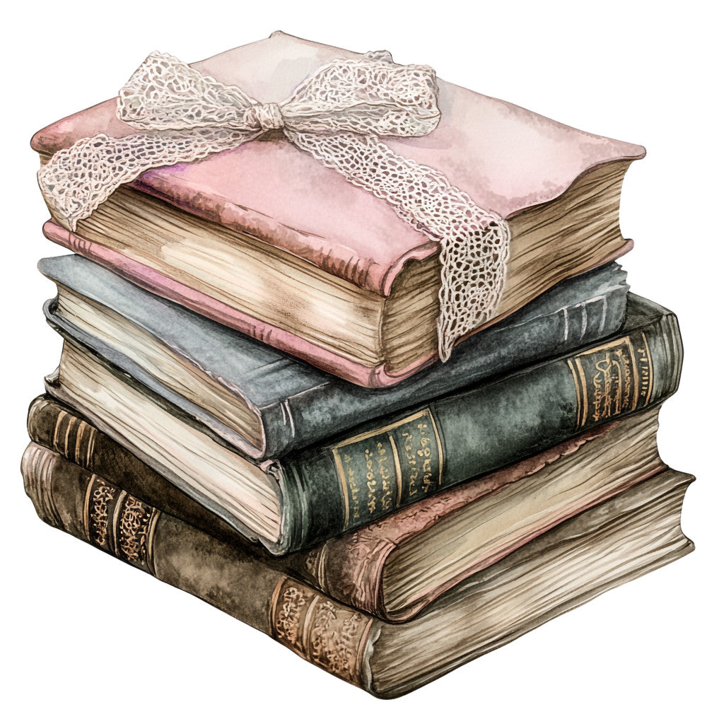 Shabby Chic Books Fabric Panel 21