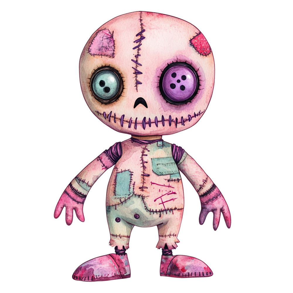 Colorful Voodoo Dolls Fabric Panel 15