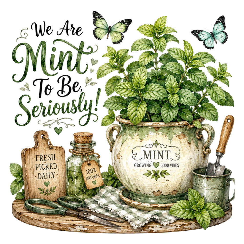mint green, sage green, cream, white, botanical, floral, herbs, vintage, rustic, farmhouse, garden, nature, butterflies, insects, whimsical, cottage core, kitchen, culinary, inspirational quotes, text, hearts, leaves, potted plants, spring, summer, traditional, home decor, wall hanging, decorative panel