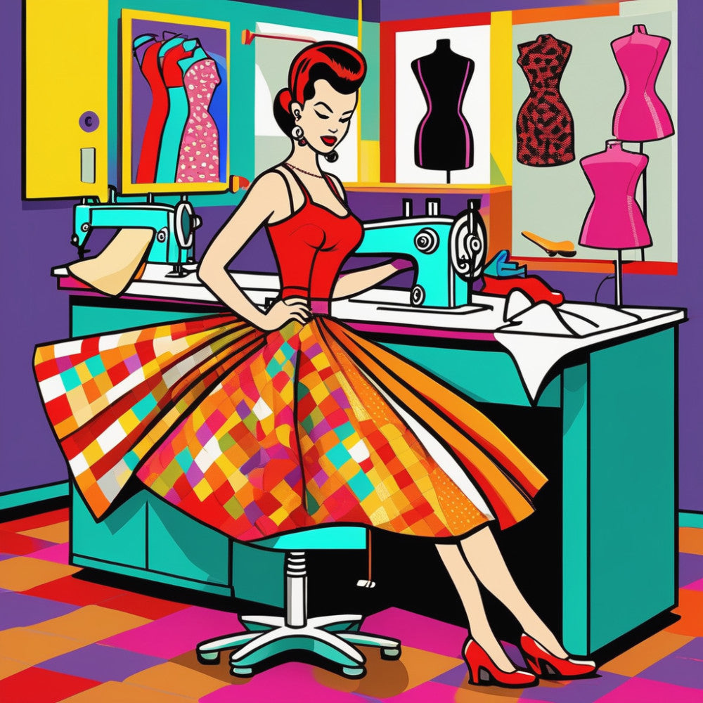 Pop Art Sewing Fabric Panel 72