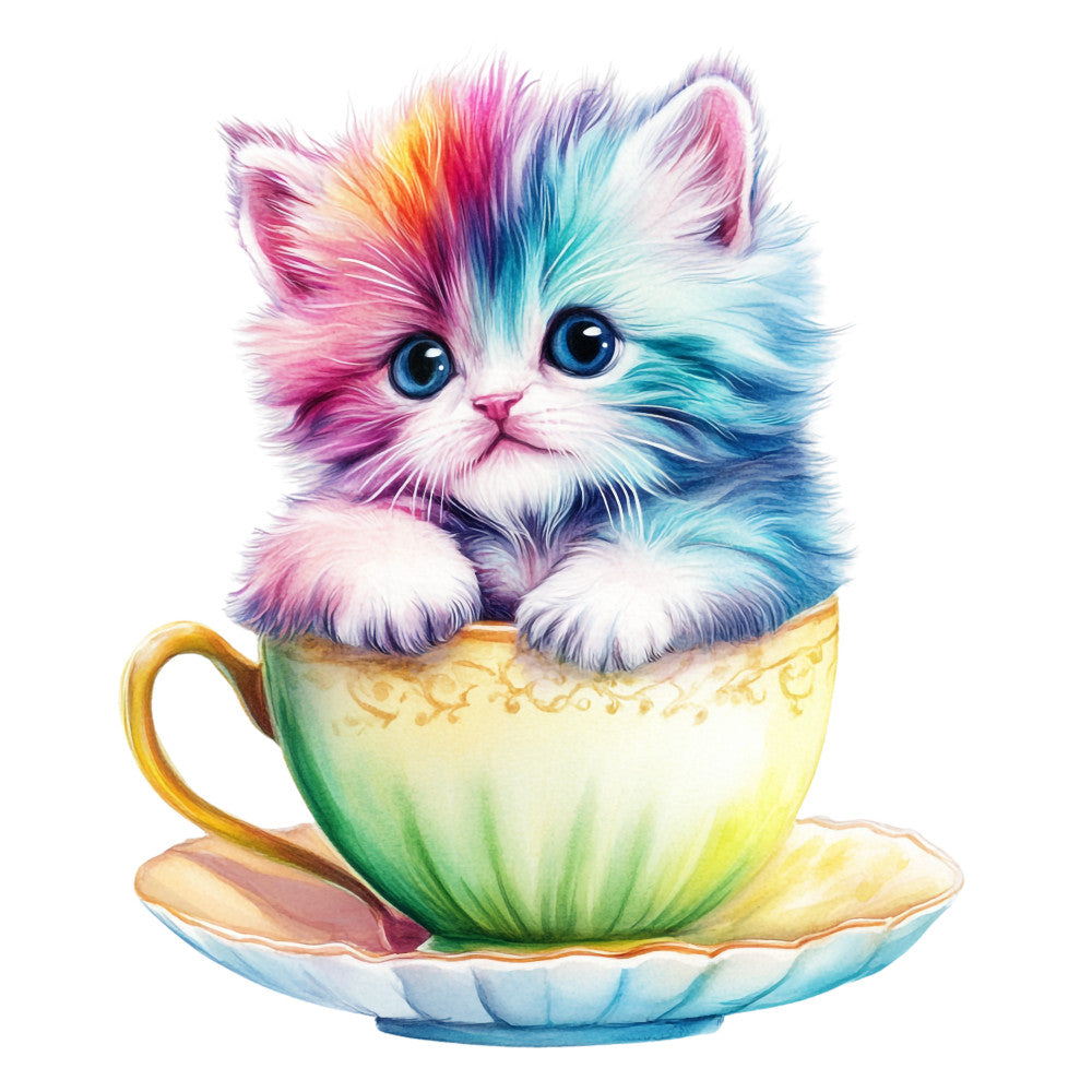 Colorful Cats Fabric Panel 17