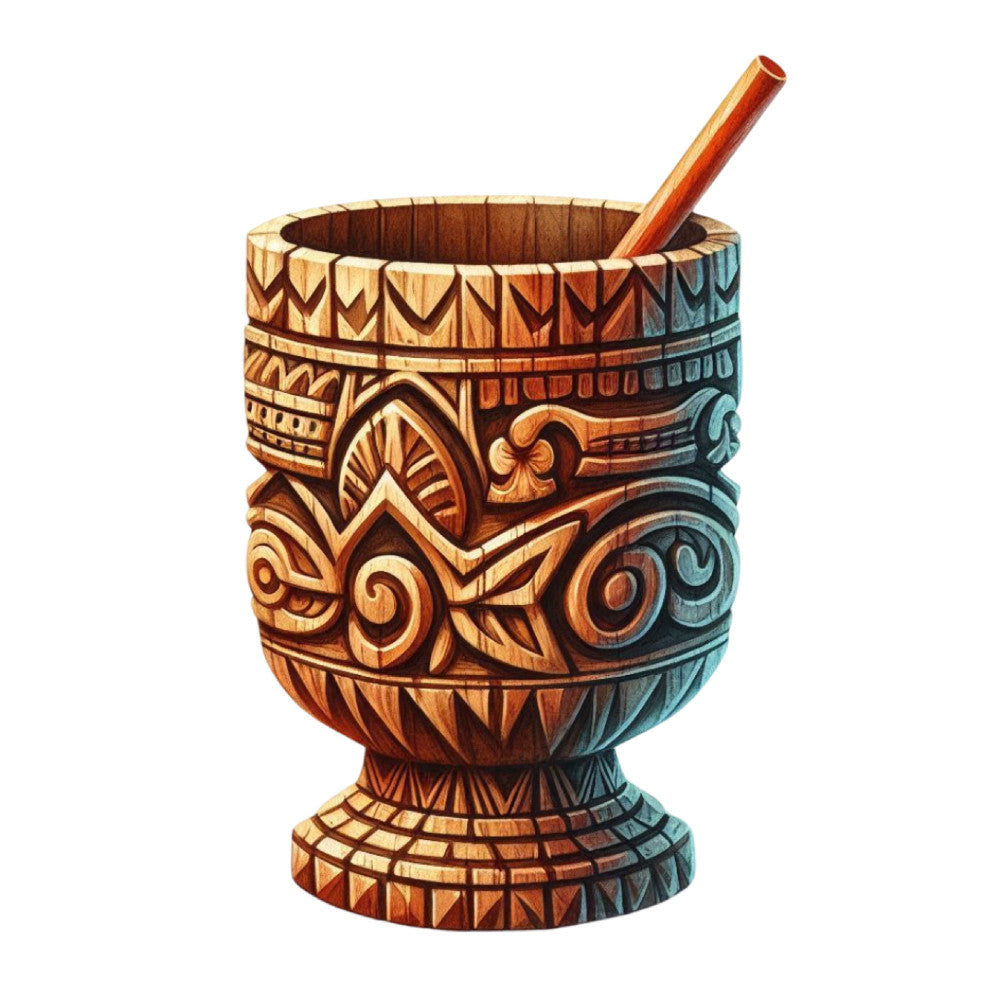 Tiki Cups Fabric Panel 34