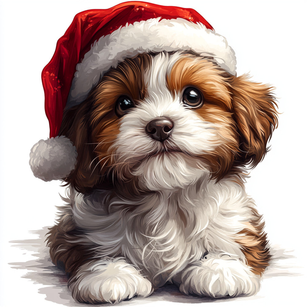 Christmas Dogs Fabric Panel 4