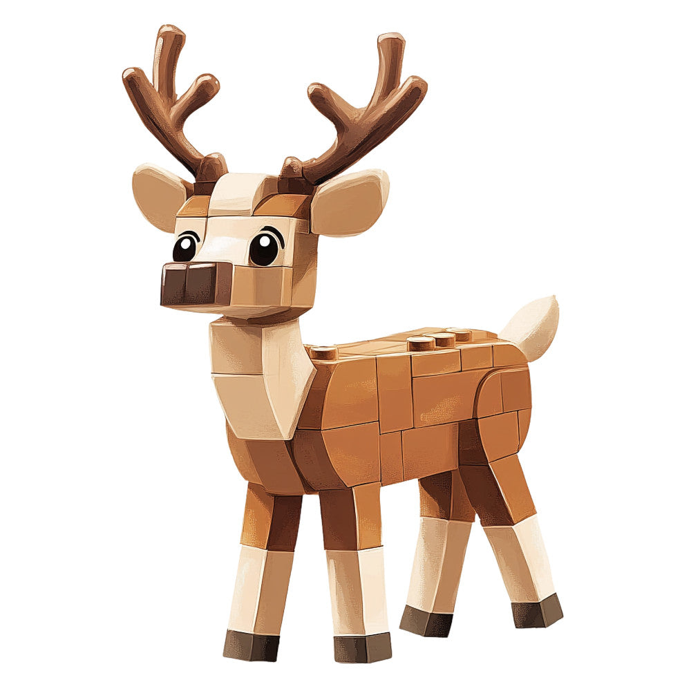 Building Bricks Animals Fabric Panel 4