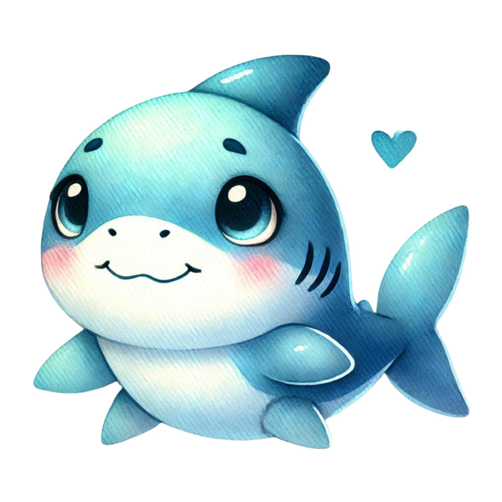 Watercolor Sea Fish Fabric Panel 23