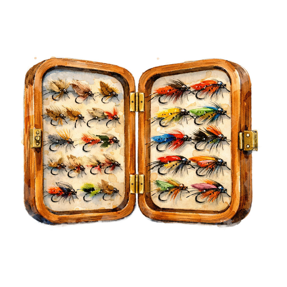 Vintage Fishing Fabric Panel 50 –