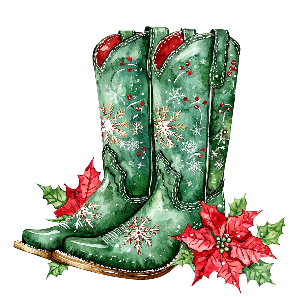 Cowboy Christmas Fabric Panel 19
