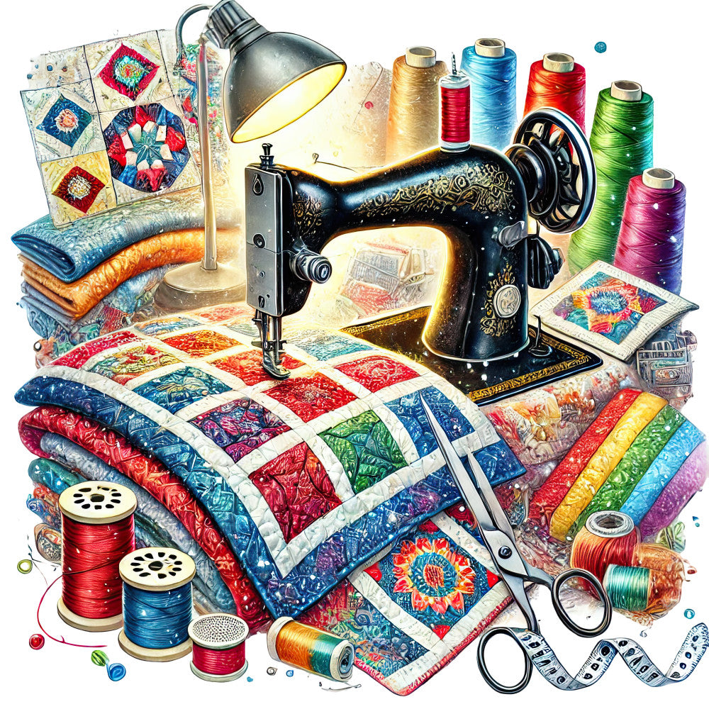 Sewing Scenes Fabric Panel 10