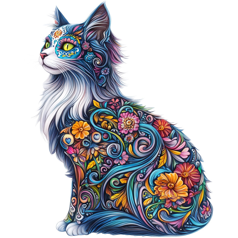 Cats de Los Muertos Fabric Panel 21