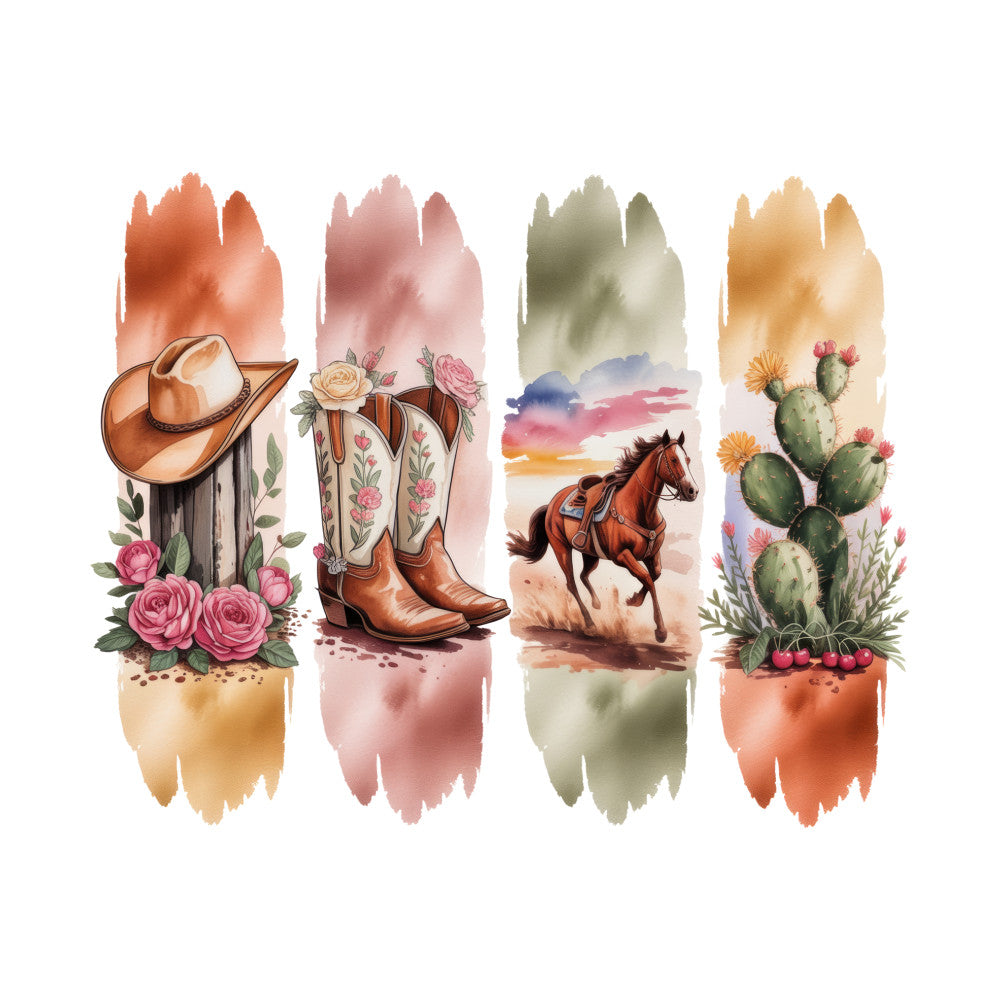 Western Brushstroke Fabric Panel 7