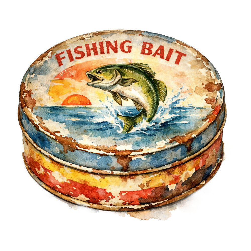 Vintage Fishing Fabric Panel 49 –
