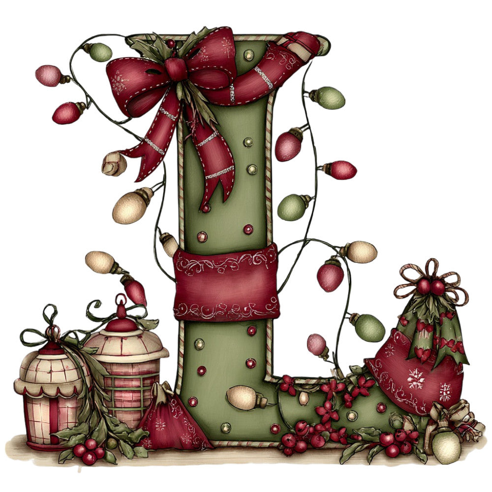 burgundy red, sage green, cream, gold, christmas, holiday, vintage, whimsical, elegant, rustic, ornaments, bows, ribbons, berries, balls, decorative ornaments, festive, traditional, elegant style, christmas themed, winter, seasonal, decorative panel, wall hanging, home decor, botanical elements, jewel tones, victorian style