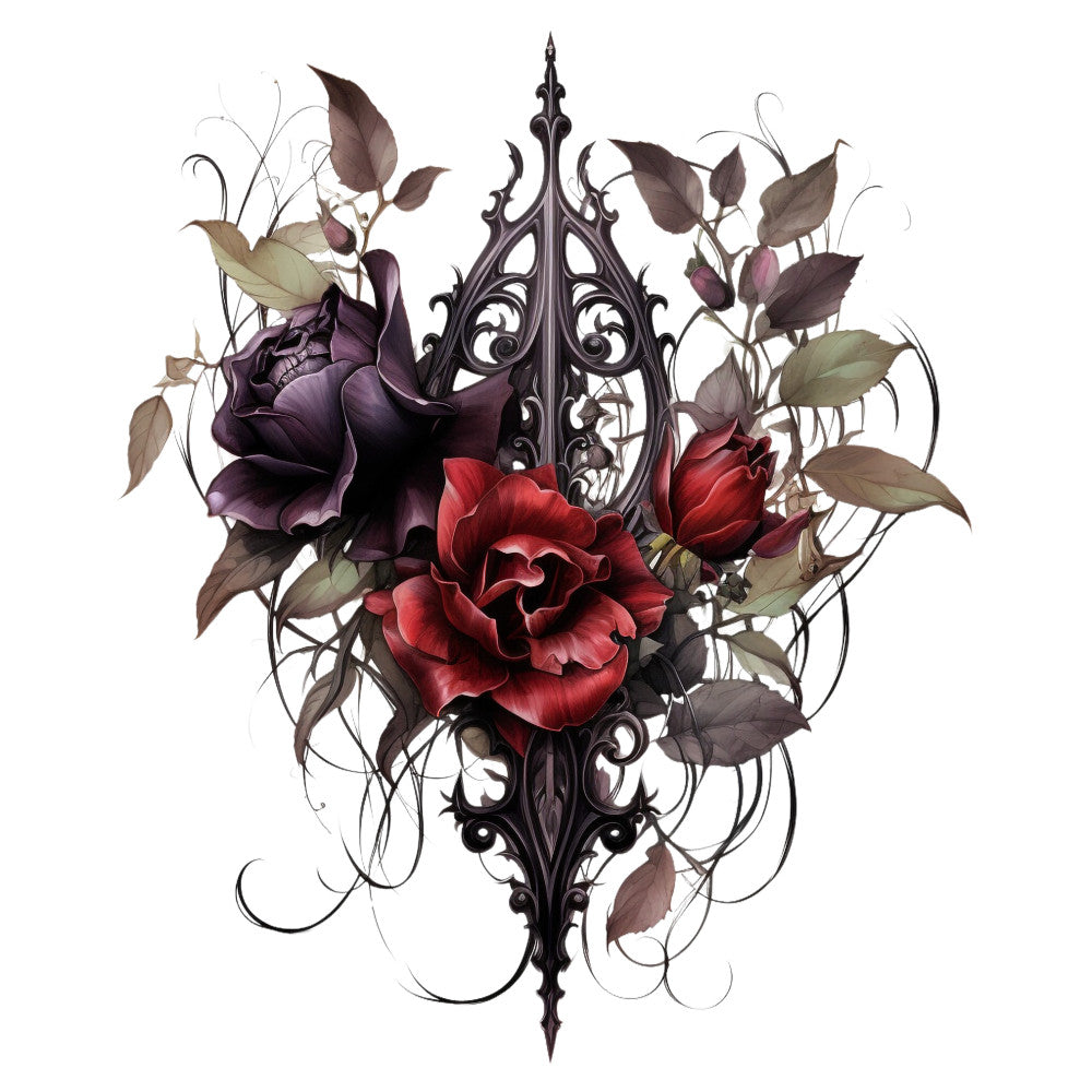 Gothic Floral Fabric Panel 12