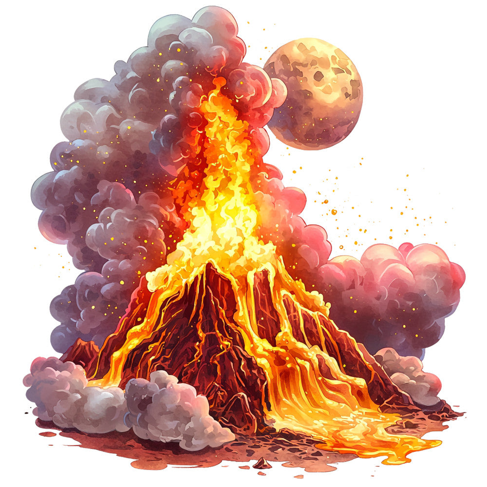 Fire Moon Crystals Fabric Panel 27