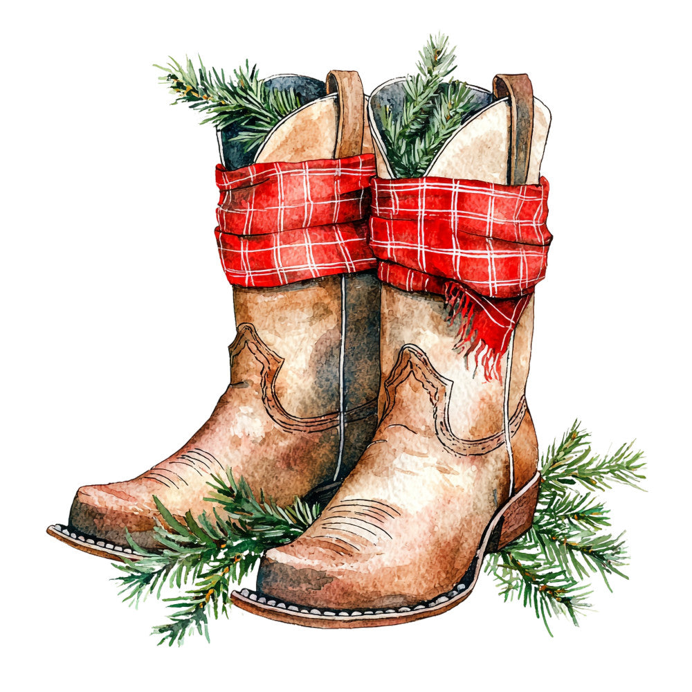 Cowboy Christmas Fabric Panel 12