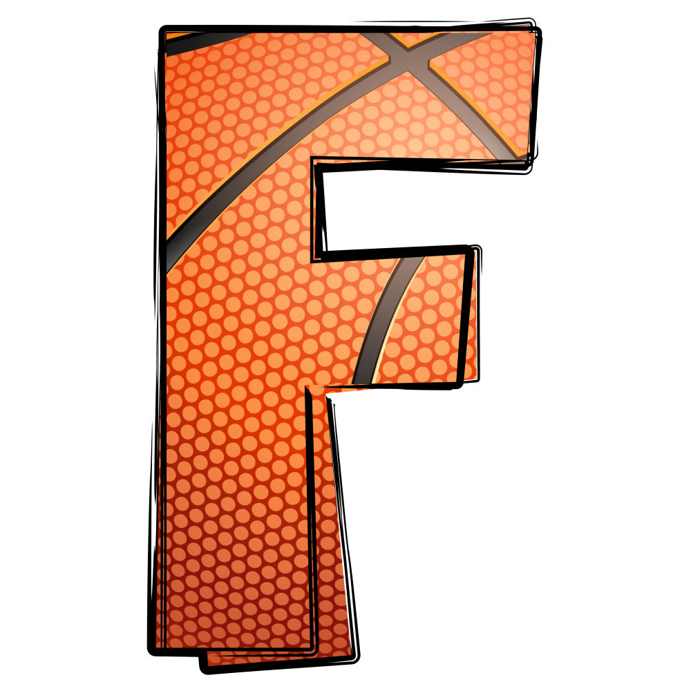 Basketball Doodles Alphabet Fabric Panel 15