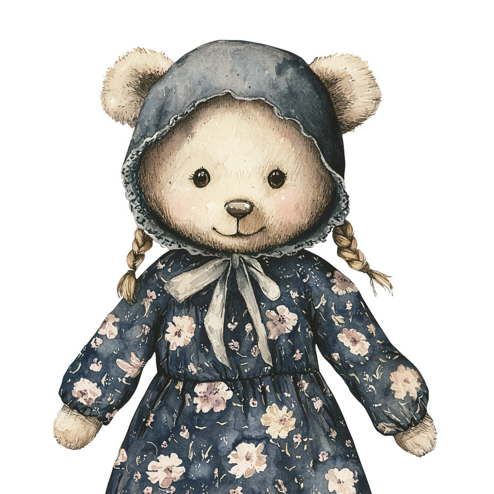 Classic Teddy Bear Fabric Panel 22