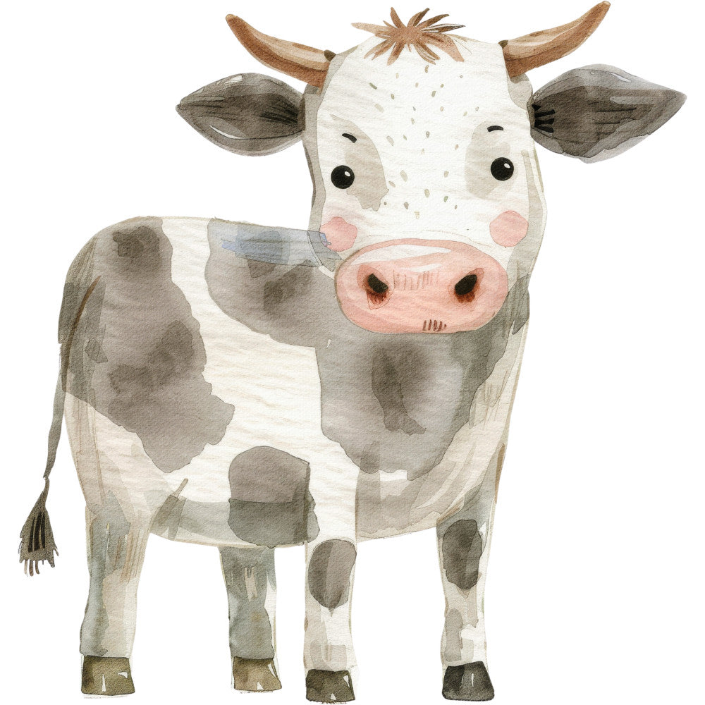 Watercolor Farm Fabric Panel 63