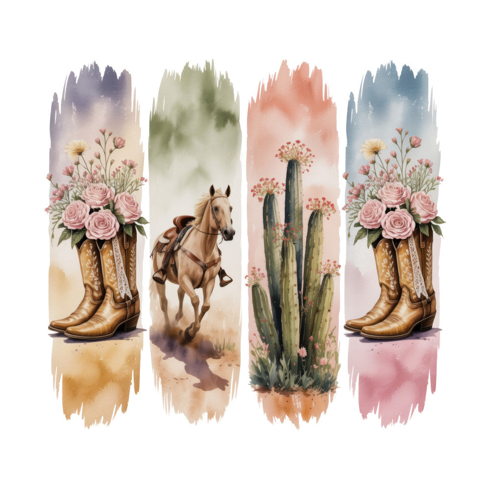 Western Brushstroke Fabric Panel 10