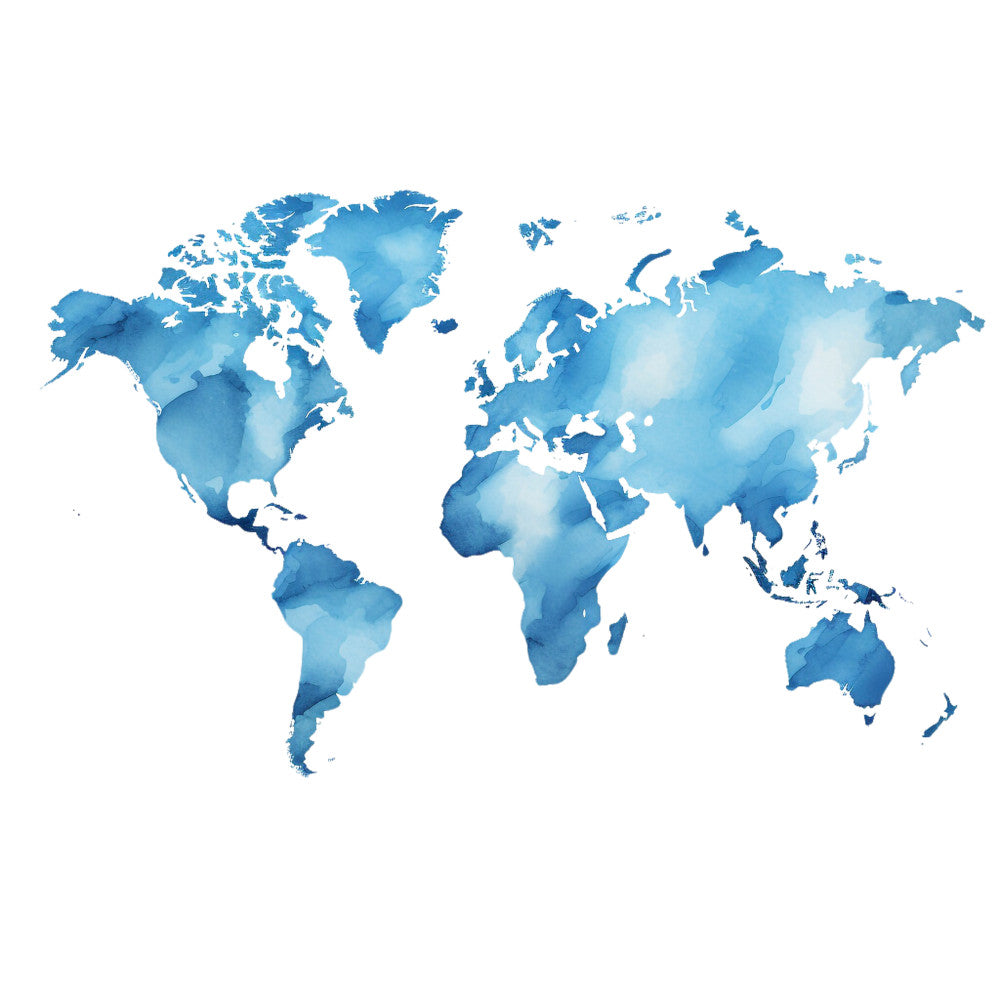 Colorful World Map Fabric Panel 5