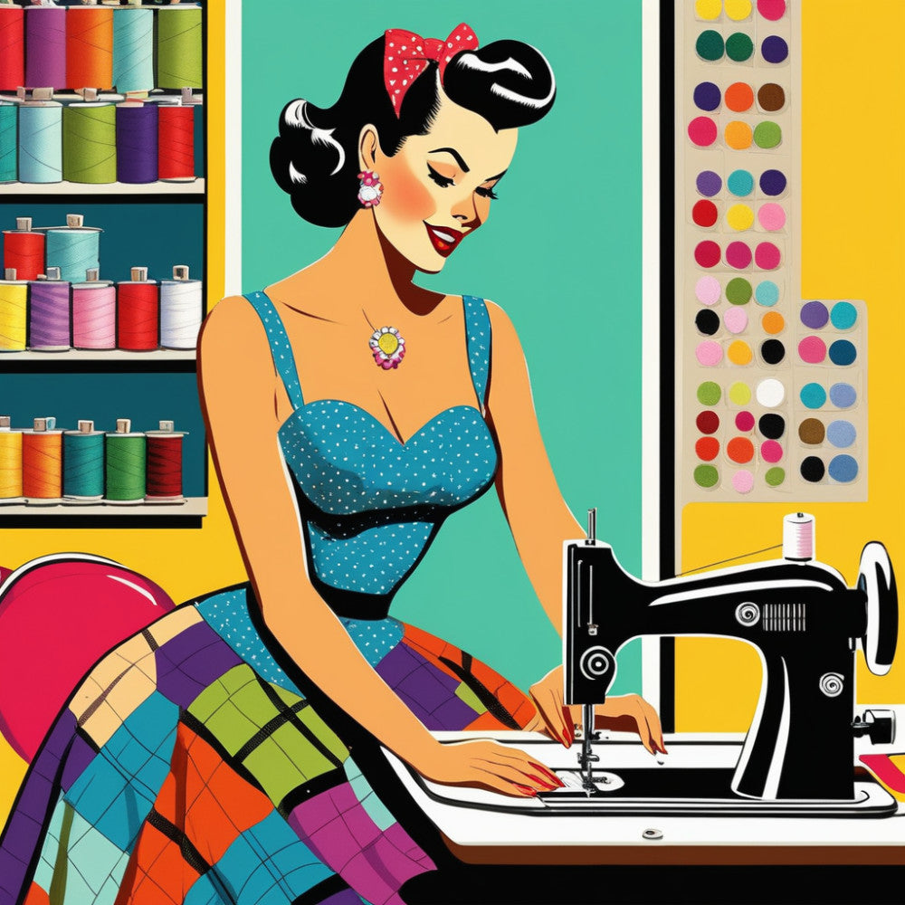 Pop Art Sewing Fabric Panel 14