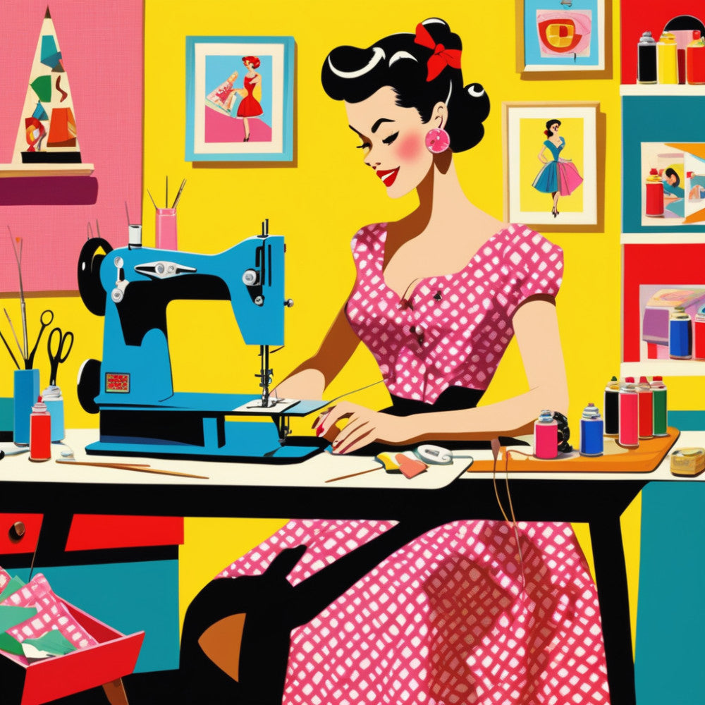 Pop Art Sewing Fabric Panel 43