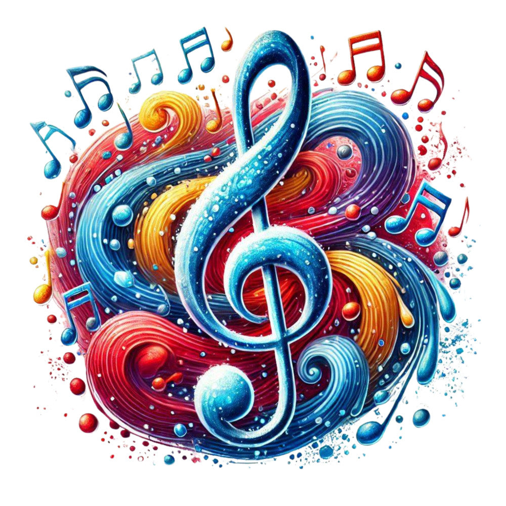 Musical Notes Fabric Panel 5