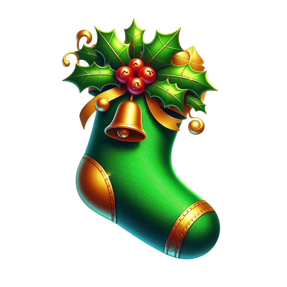 Cartoon Christmas Stockings Fabric Panel 25