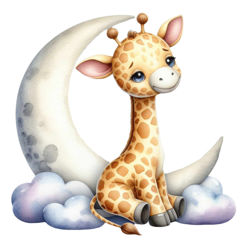 Cute Baby Giraffe Fabric Panel 23