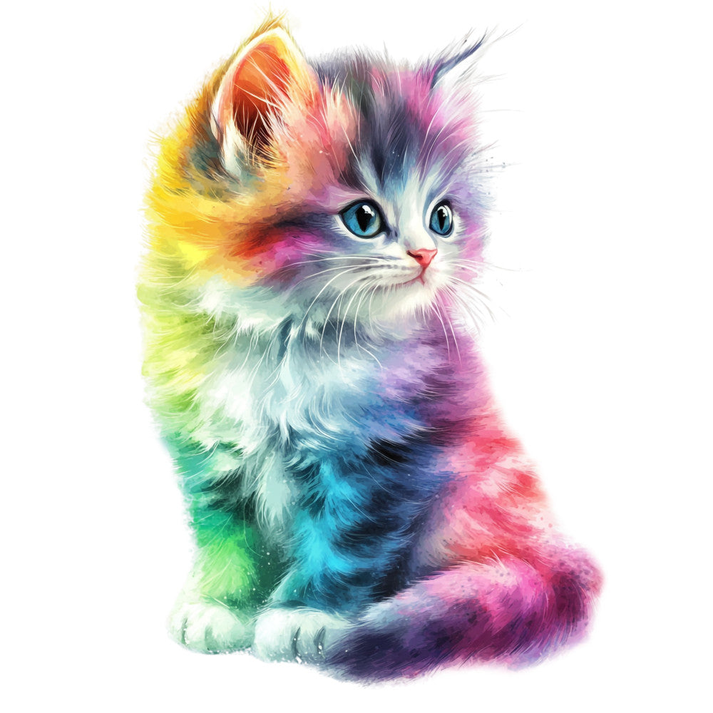 Colorful Cats Fabric Panel 16