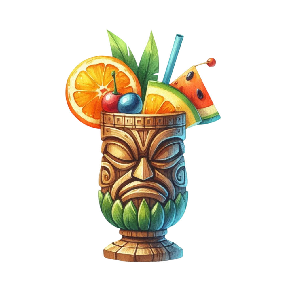 Tiki Cups Fabric Panel 22