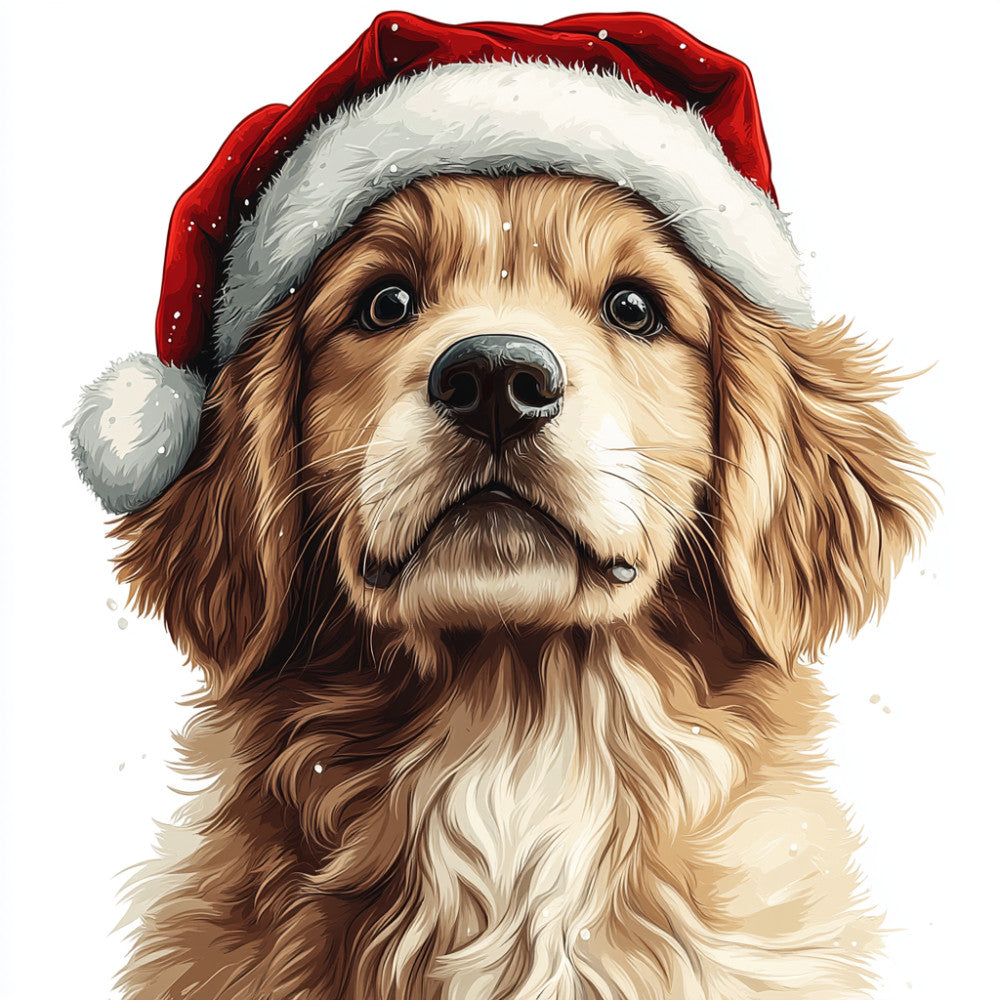 Christmas Dogs Fabric Panel 12