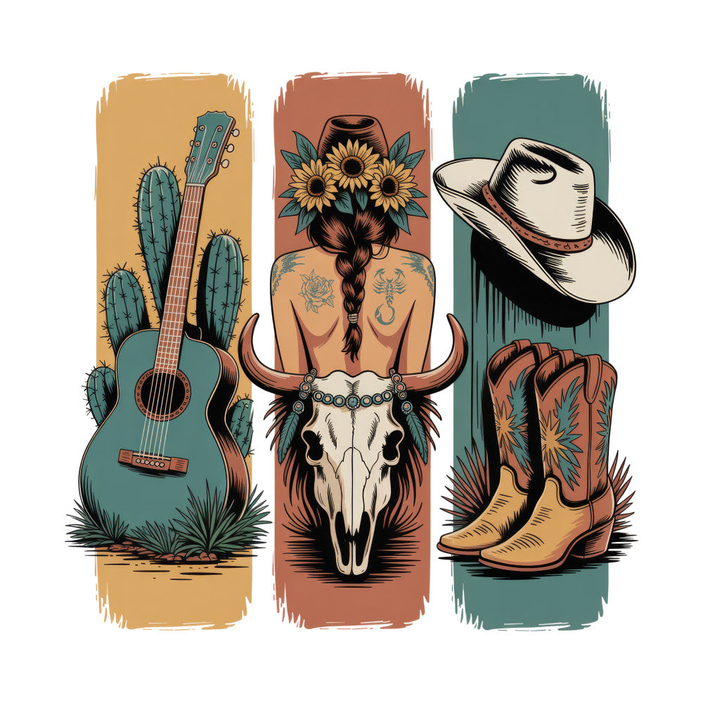 Western Brushstroke Fabric Panel 15