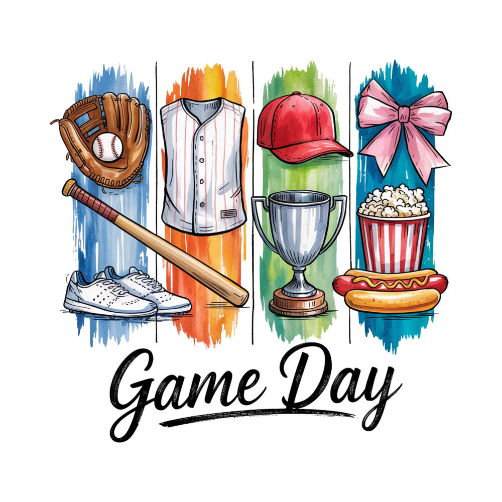 Baseball Brushstroke Fabric Panel 5