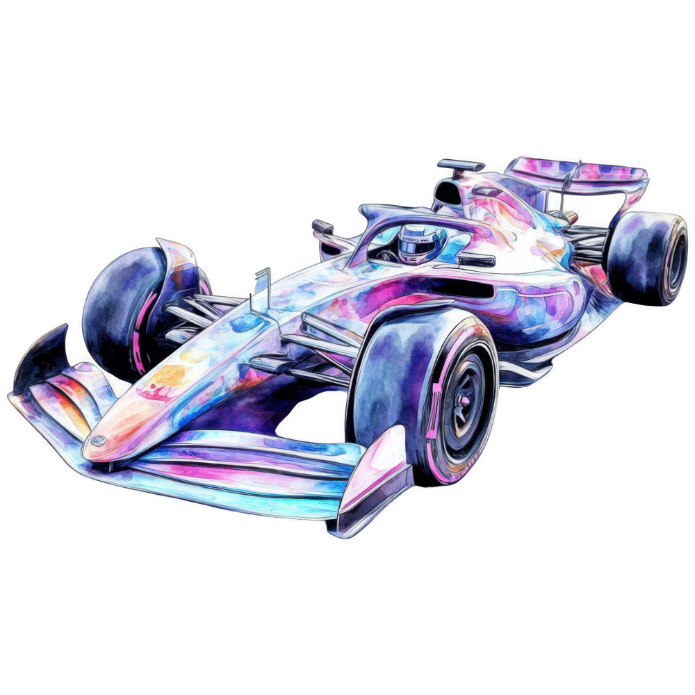 Watercolor Formula Racing Fabric Panel 15
