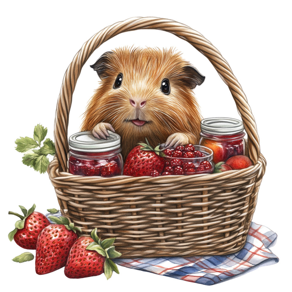 Cute Guinea Pigs Fabric Panel 37