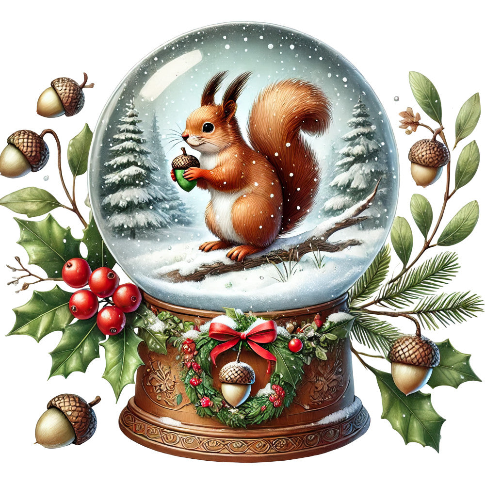 Christmas Snow Globes Fabric Panel 76
