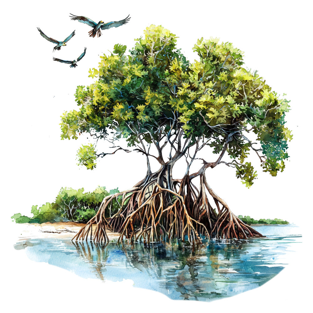 Watercolor Africa Fabric Panel 6