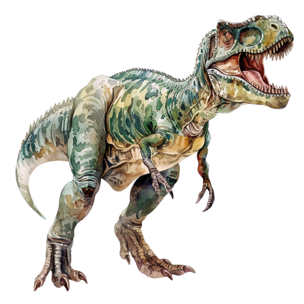 Watercolor Dinosaurs Fabric Panel 4