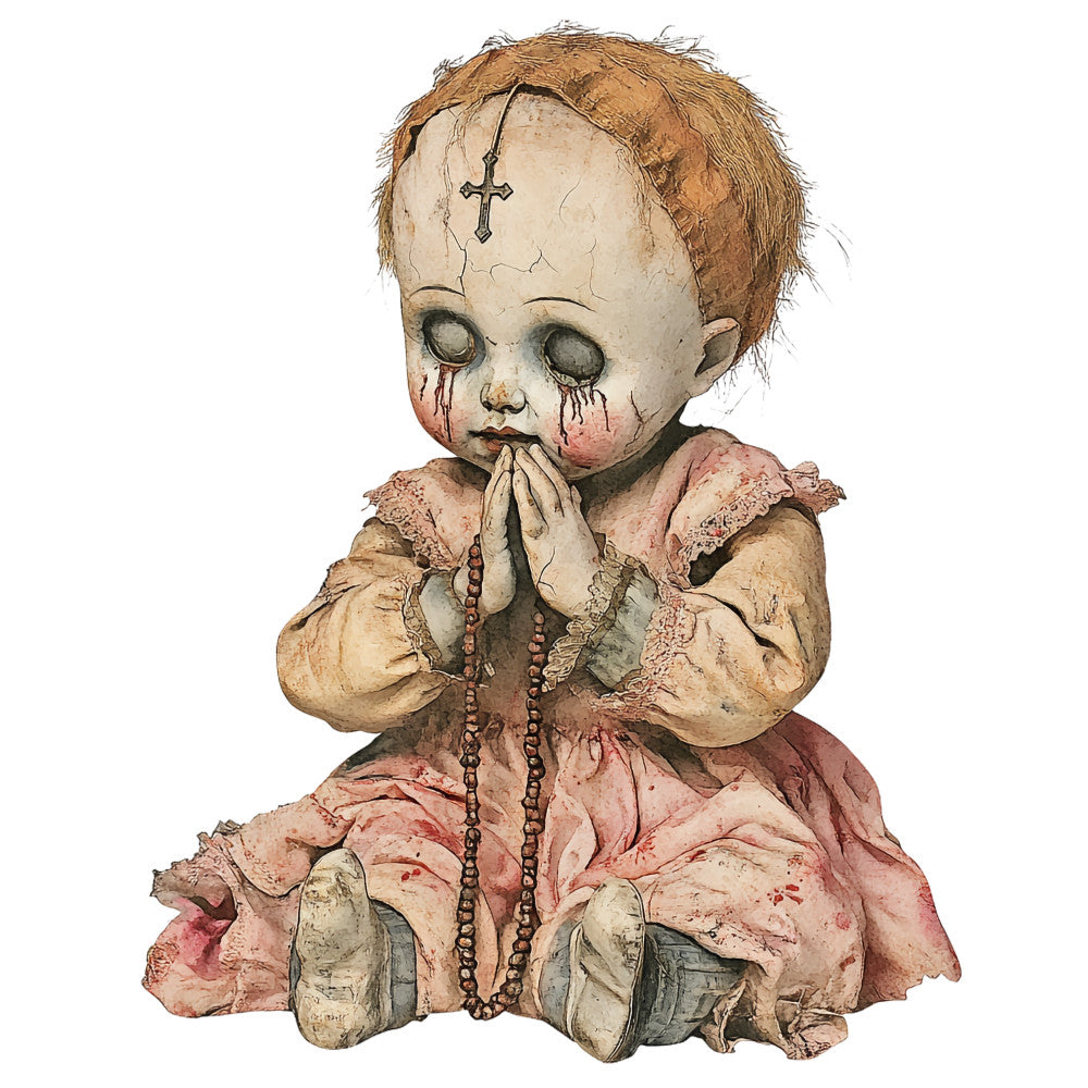 Creepy Dolls Fabric Panel 20