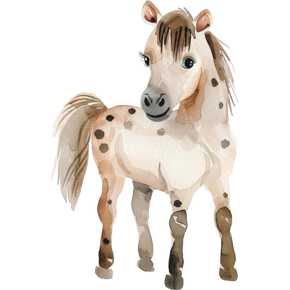 Watercolor Farm Fabric Panel 60