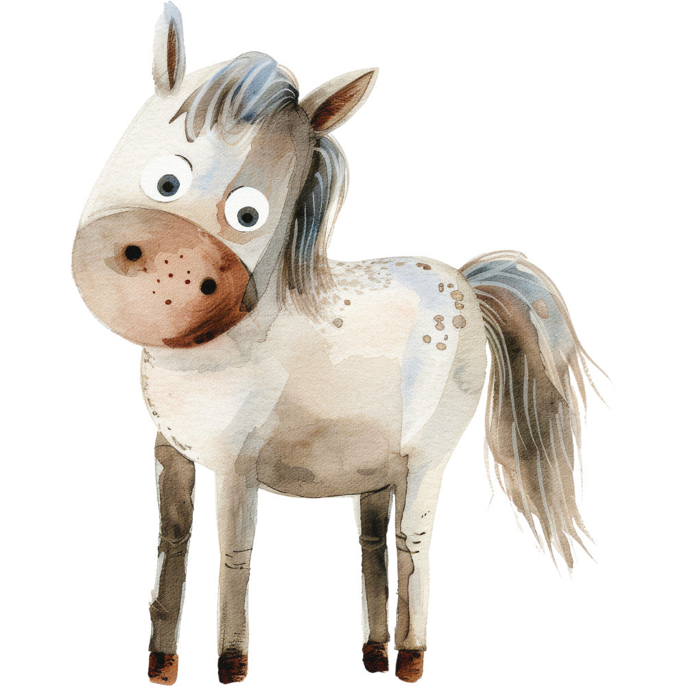 Watercolor Farm Fabric Panel 57