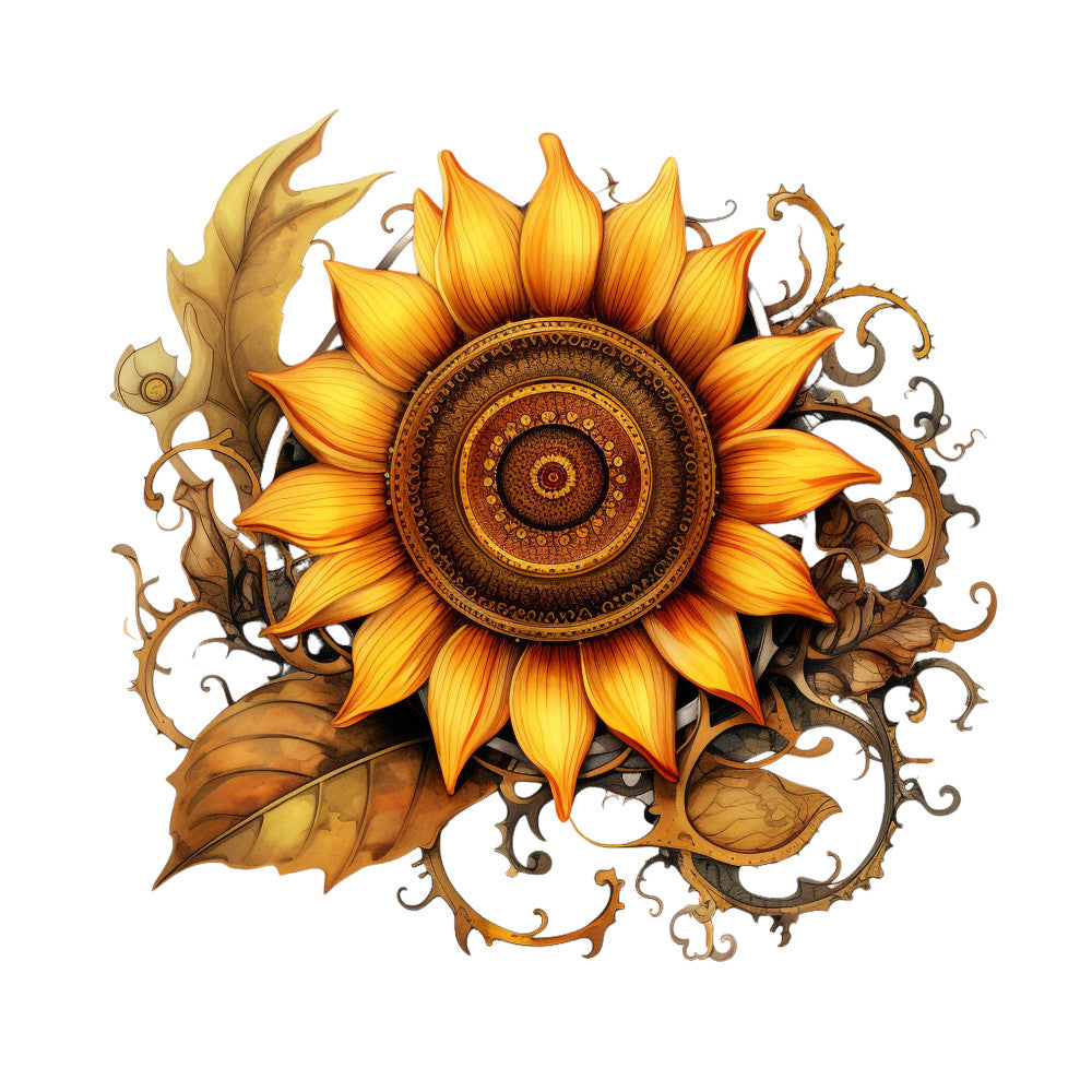 Floral Steampunk Fabric Panel 12