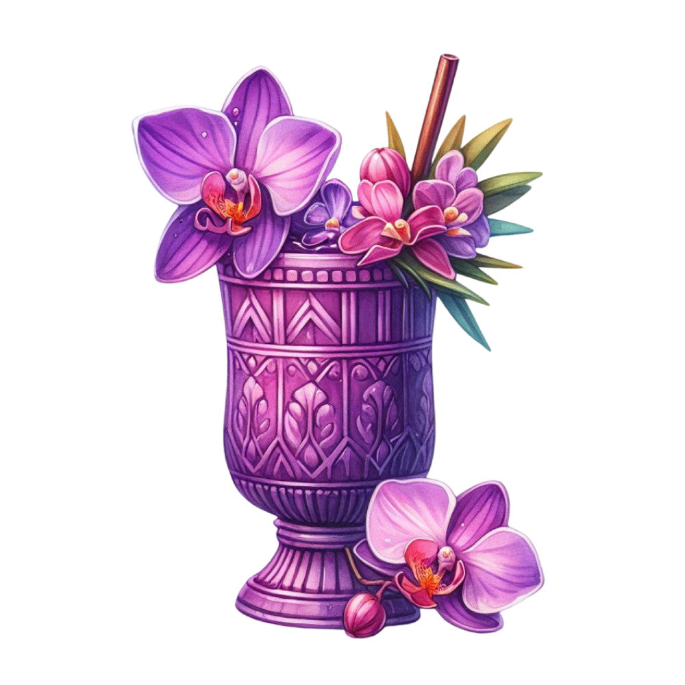 Tiki Cups Fabric Panel 30