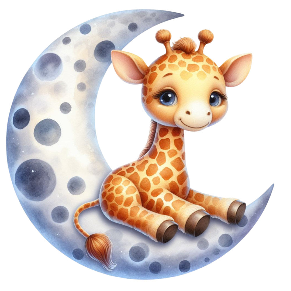 Cute Baby Giraffe Fabric Panel 5