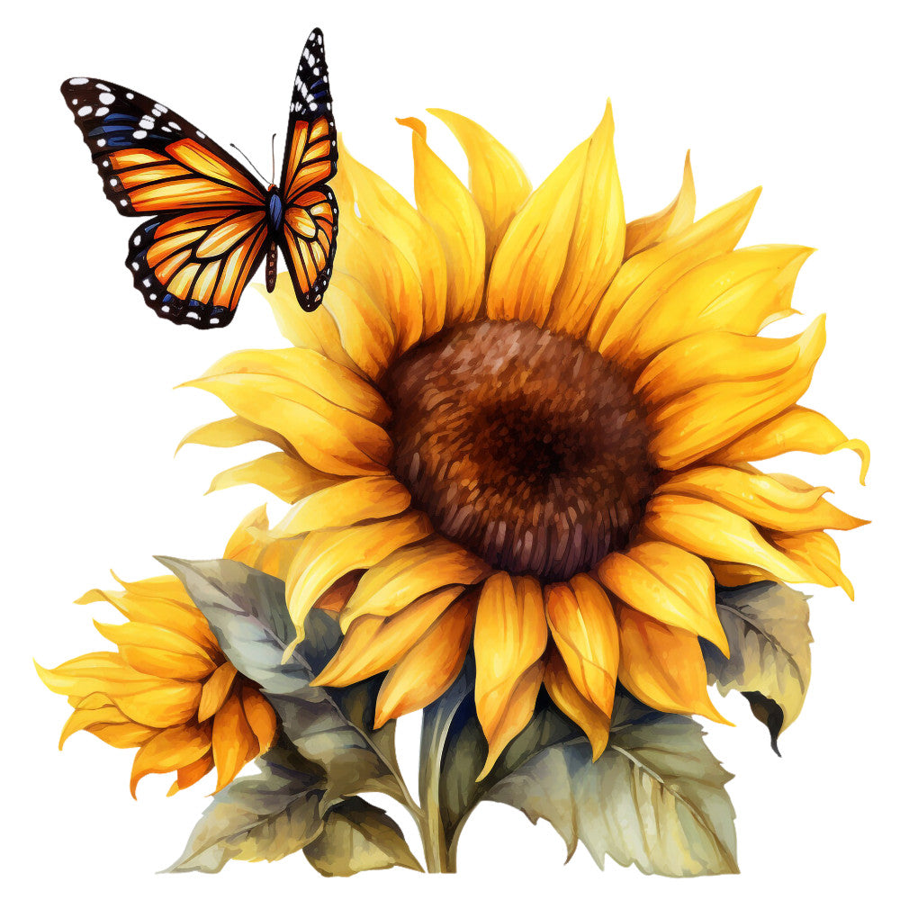 Sunflowers and Butterflies Fabric Panel 27